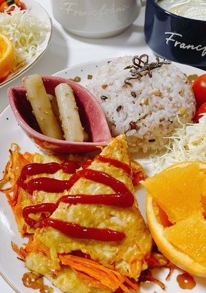 にんじんぎっしりオムレツ-レシピのメイン写真