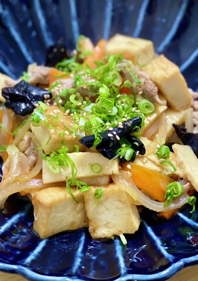 厚揚げとキクラゲのオイスター中華炒め-レシピのメイン写真