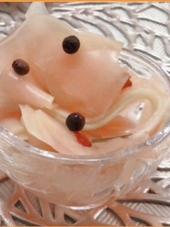 パパイヤを赤シソジュースでピクルスに♪-レシピのメイン写真