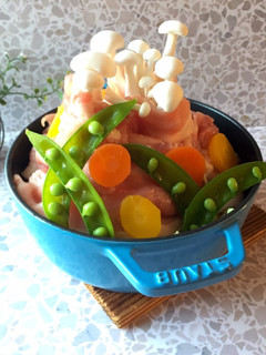 豚ロース薄切り チキンブイヨン鍋-レシピのメイン写真