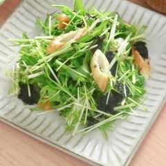 まるで居酒屋！水菜の海苔わさびサラダ-レシピのメイン写真
