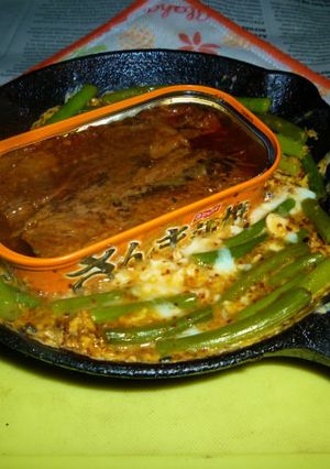 さんまの蒲焼き＋にんにくの芽のタパス-レシピのメイン写真