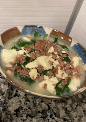 ひき肉ニラ豆腐-レシピのメイン写真