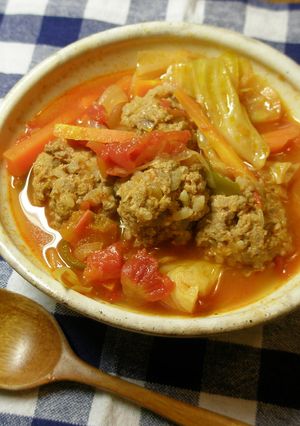食感楽しいライスミートボールスープ♪-レシピのメイン写真