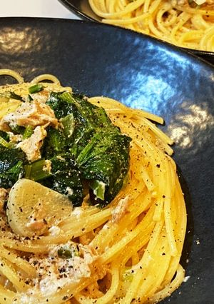 ツナとほうれん草のクリームパスタ-レシピのメイン写真