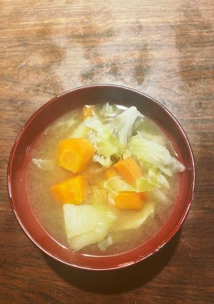 舞茸と根菜の合わせ味噌汁-レシピのメイン写真