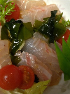 鯛とわかめの刺身サラダ☆-レシピのメイン写真