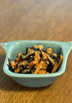 作り置き定番　ひじきの煮物　ダシダ風味　-レシピのメイン写真