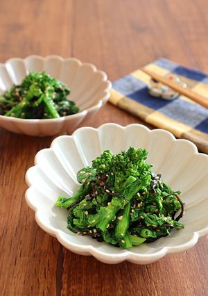 レンジで簡単☆菜の花の塩昆布ナムル-レシピのメイン写真