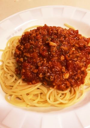 ウチのいつものミートソースパスタ-レシピのメイン写真