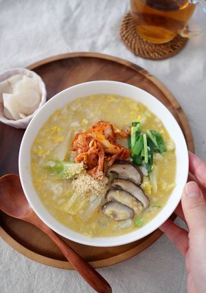 キムチとあまり野菜の卵雑炊-レシピのメイン写真