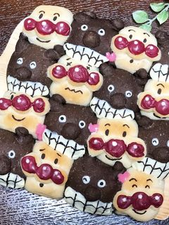 アンパンマンチョコちぎりパン【動画あり】-レシピのメイン写真