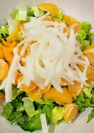 冬みかんと冬大根のレタスサラダ-レシピのメイン写真