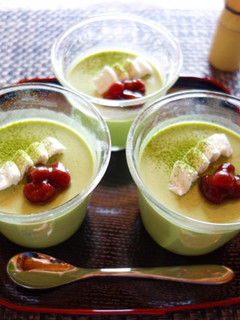 余りの抹茶シロップで!とろ〜り抹茶プリン-レシピのメイン写真