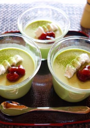 余りの抹茶シロップで!とろ〜り抹茶プリン-レシピのメイン写真