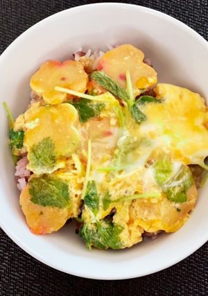 レンジde簡単♪三つ葉の卵とじ丼-レシピのメイン写真