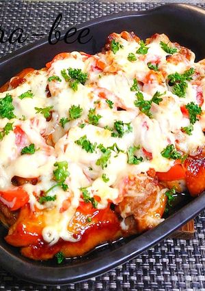 照り焼きチキンとトマトのマヨチーズ焼き-レシピのメイン写真