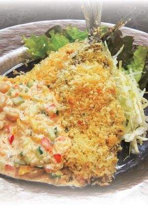 イワシのパン粉焼き 大豆入り野菜タルタル-レシピのメイン写真