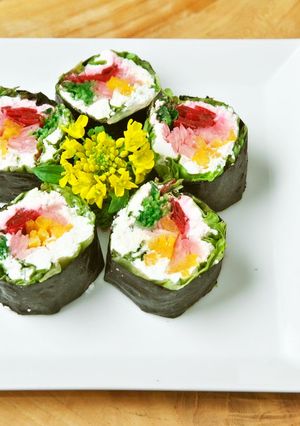 カッテージチーズと野菜のヘルシーのりまき-レシピのメイン写真