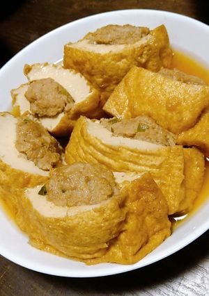 厚揚げの肉詰め-レシピのメイン写真