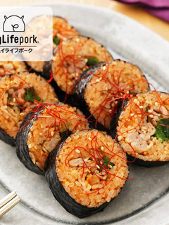 ランチに!豚キムチキンパ(韓国風海苔巻)-レシピのメイン写真