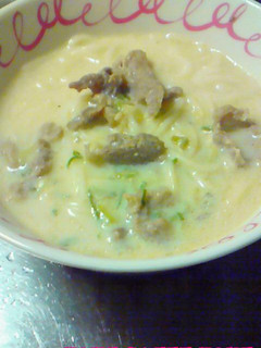 豆乳+温麺=とうにゅうめん-レシピのメイン写真