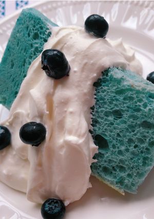 青いシフォンケーキ-レシピのメイン写真