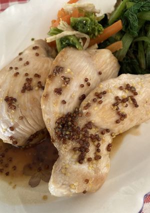 鶏胸肉の粒マスタード照り焼き-レシピのメイン写真