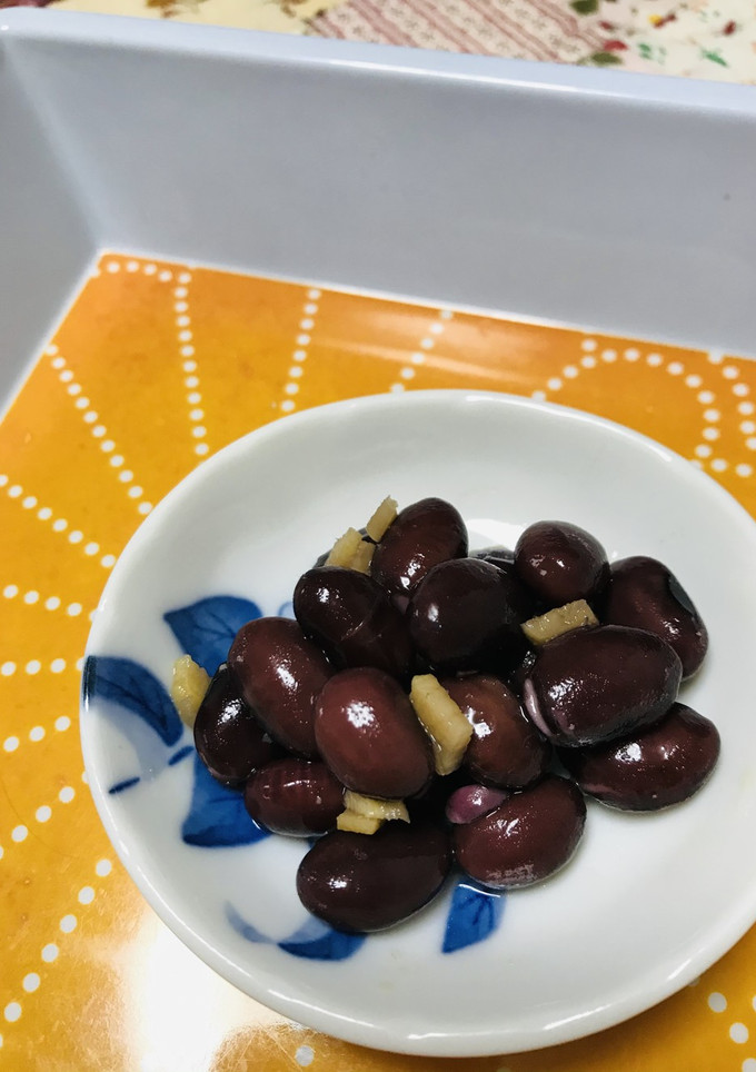 柿酢大豆～甘酢生姜と黒豆編～-レシピのメイン写真