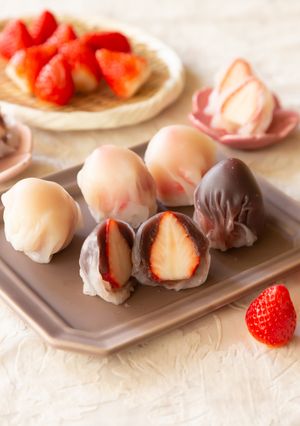電子レンジで簡単！小さないちご大福-レシピのメイン写真