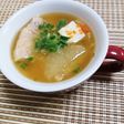 野菜たっぷりと白身の魚、豆腐のお味噌汁