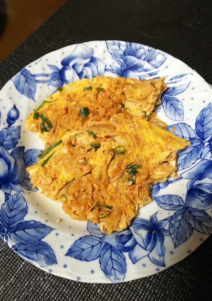 キムチ鍋の残りで卵焼き-レシピのメイン写真