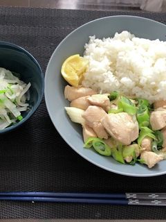鶏肉とネギの炒め レモン風味-レシピのメイン写真