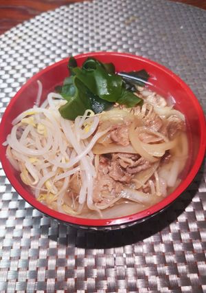 ウチの肉うどん-レシピのメイン写真