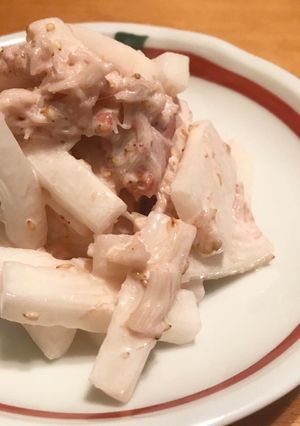 缶詰のホタテ貝柱と大根の梅マヨ和え-レシピのメイン写真