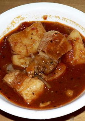 豚バラ肉とじゃがいものトマト煮込み-レシピのメイン写真