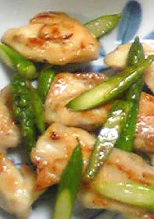 鶏むねとアスパラの塩炒め♡しょうがの香り-レシピのメイン写真