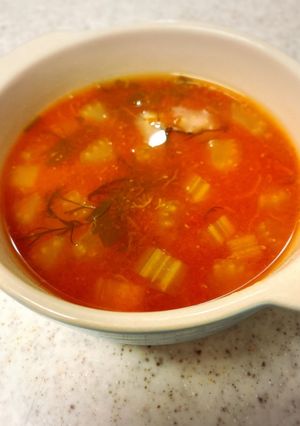 トマトとセロリのディルスープ-レシピのメイン写真