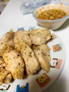 鶏ムネ肉のつけ汁焼き〜わさび醤油をつけて-レシピのメイン写真
