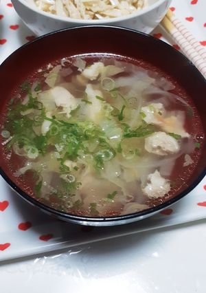 出汁いらず♡な鶏皮のお吸物-レシピのメイン写真