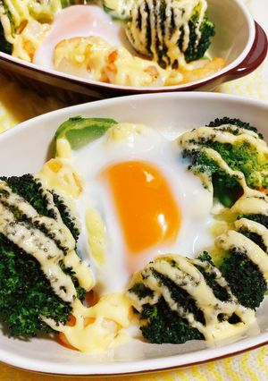 超超簡単☆エビとブロッコリーのマヨ卵焼き-レシピのメイン写真