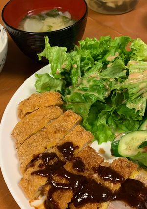 味噌ダレのトンカツ、大根と法蓮草の味噌汁-レシピのメイン写真