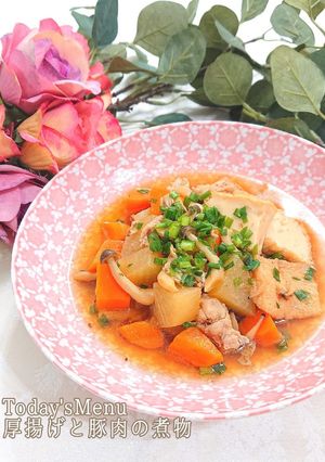 厚揚げと豚肉の煮物 / 活力鍋 圧力鍋-レシピのメイン写真
