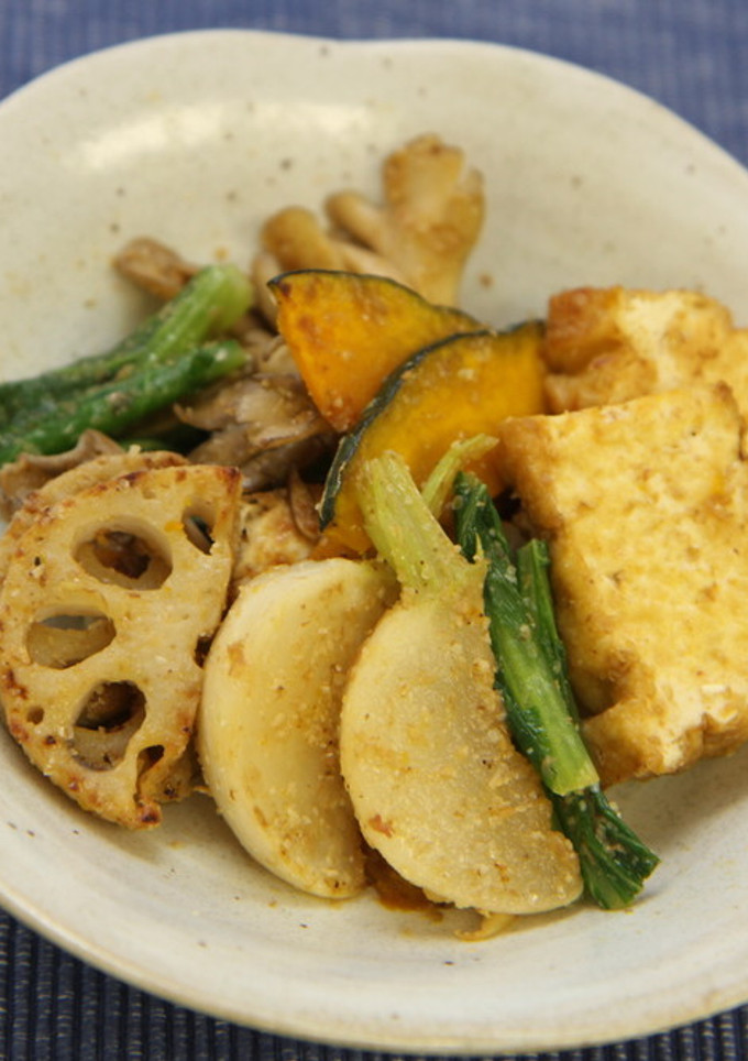 厚揚げと焼き野菜のごま和え-レシピのメイン写真