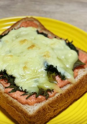 大葉香るたらこマヨチーズトースト-レシピのメイン写真