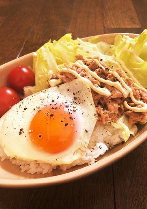 簡単ランチ。サラダご飯-レシピのメイン写真