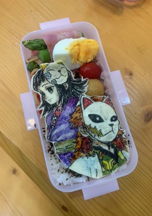 鬼滅　オブアート　キャラ弁　錆兎真菰-レシピのメイン写真