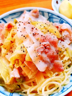 ペペロンチーノぽい白菜パスタ-レシピのメイン写真