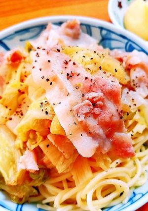 ペペロンチーノぽい白菜パスタ-レシピのメイン写真