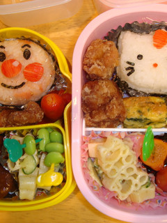 アンパンマンとキティとカレーパンマン-レシピのメイン写真